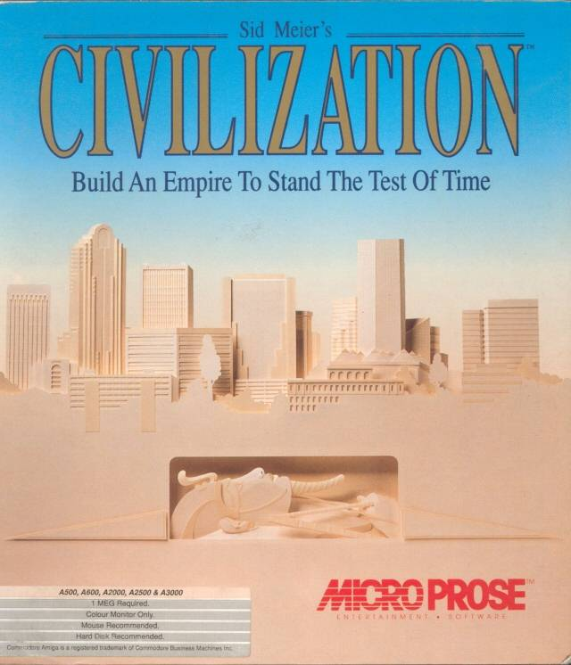 Civilization box art for Amiga